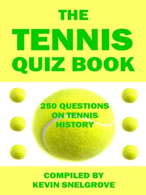 The Tennis Quiz Book - ebook